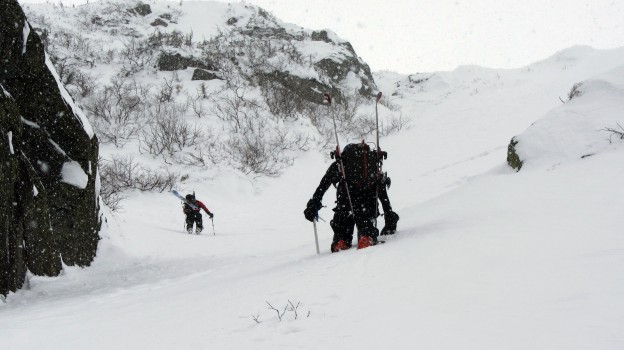 Rob and I ascending the Chute